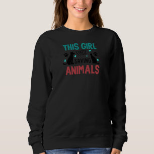Sudadera A los chicas les gusta salvar animales rescatar pe