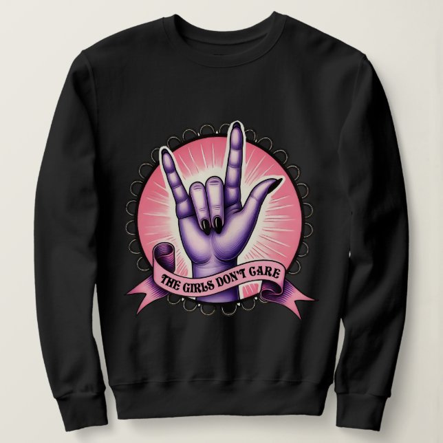 Sudadera A los Chicas no les importa la feminista (Anverso del diseño)