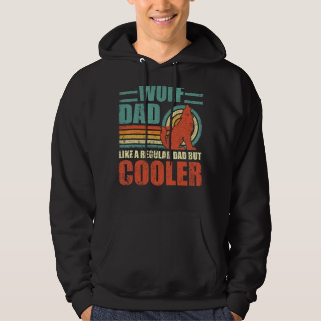 Sudadera A Los Hombres Wolf Dad Les Gusta Un Padre Regular  (Anverso)