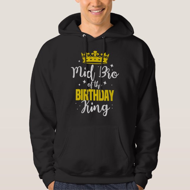 Sudadera A Mediados Del Cumpleaños Rey Fiesta Crown Bday Ce (Anverso)