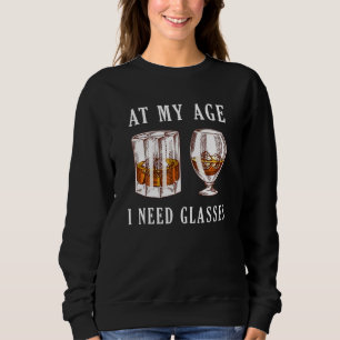 Sudadera A Mi Edad Necesito Glass Whiskey Mens Bebiendo Pap
