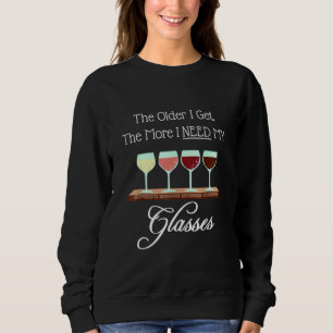 Sudadera A Mi Edad Necesito Glasses Wine Connoisseur Sommel