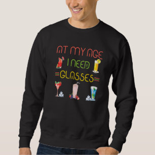 Sudadera A Mi Edad Necesito Vino De Gafas