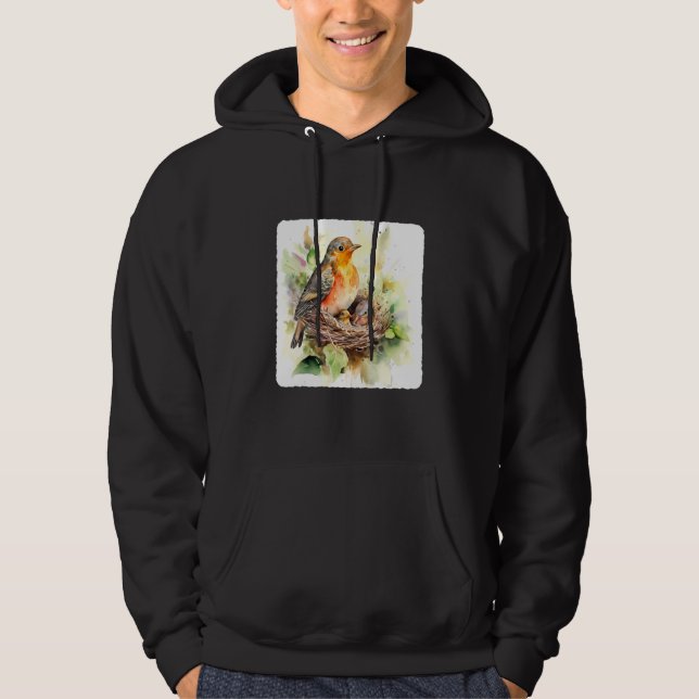 Sudadera A Mother Bird Feeding Her Chicks Bird Feeding Youn (Anverso)