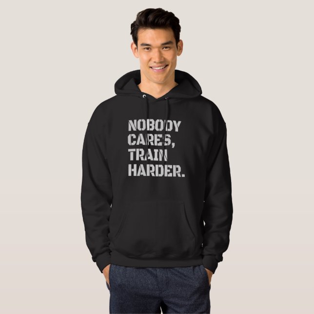 Sudadera A nadie le importa el duro tren (Anverso completo)