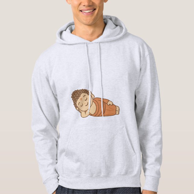 Sudadera A Nirvana statue lying on a pocket (Anverso)