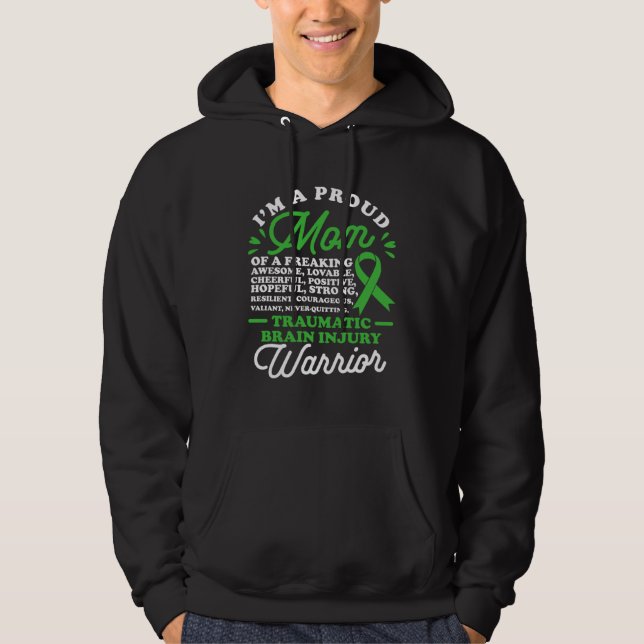 Sudadera A Proud Mom Traumatic Brain Injury a TBI Warrior (Anverso)