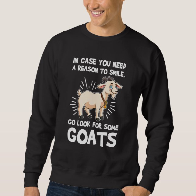 Sudadera a reason to smile, go look for some goats goats (Anverso)