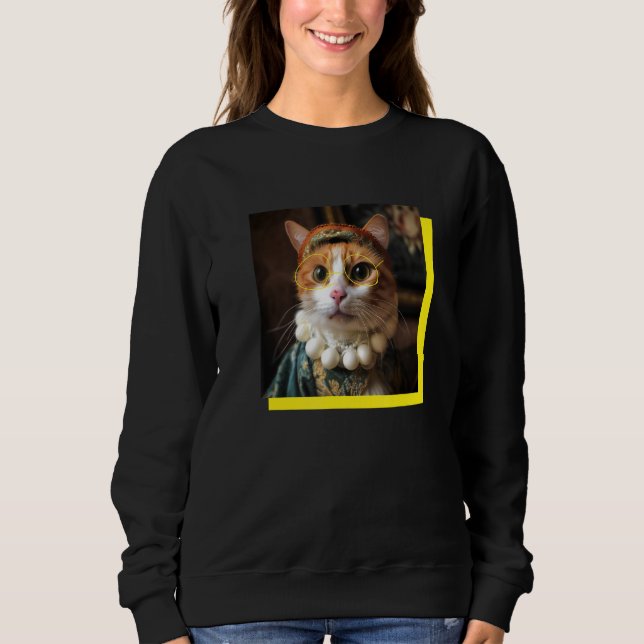 Sudadera A Royal Mother's Day with Cat Royalty - Feline Lov (Anverso)