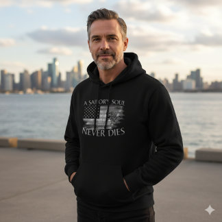 Sudadera A Sailor’s Soul Never Dies | Vintage Skull Hoodie