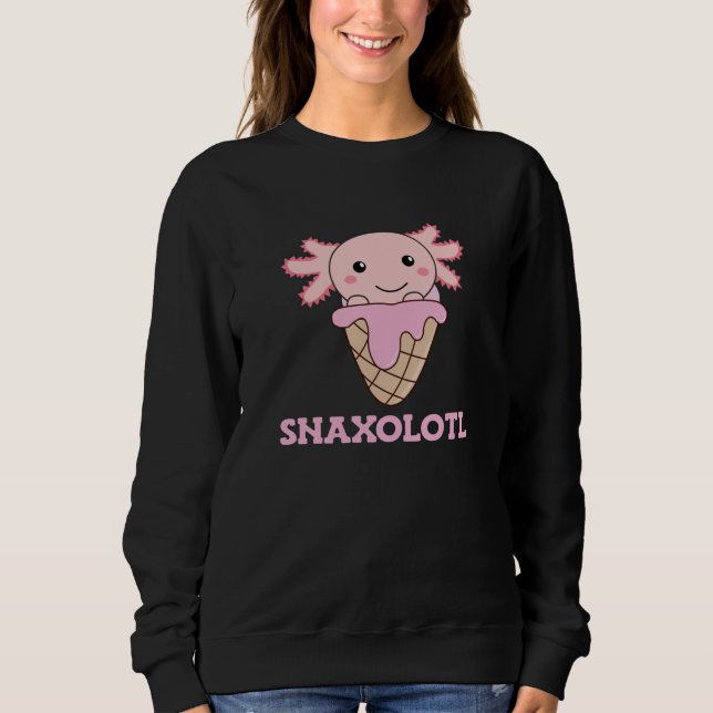 Sudadera A Snaxolotl Axolotl Les Encantan Los Animales Dulc (Anverso)