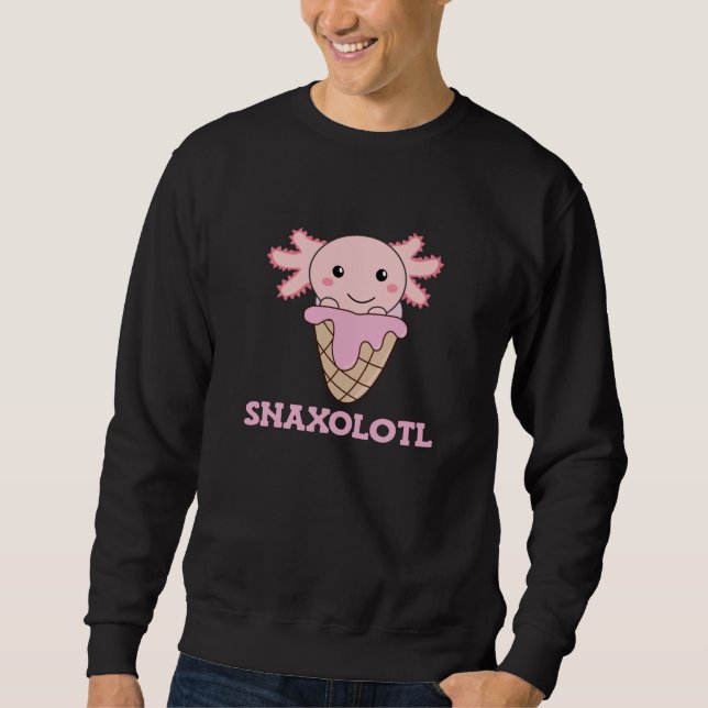 Sudadera A Snaxolotl Axolotl Les Encantan Los Animales Dulc (Anverso)