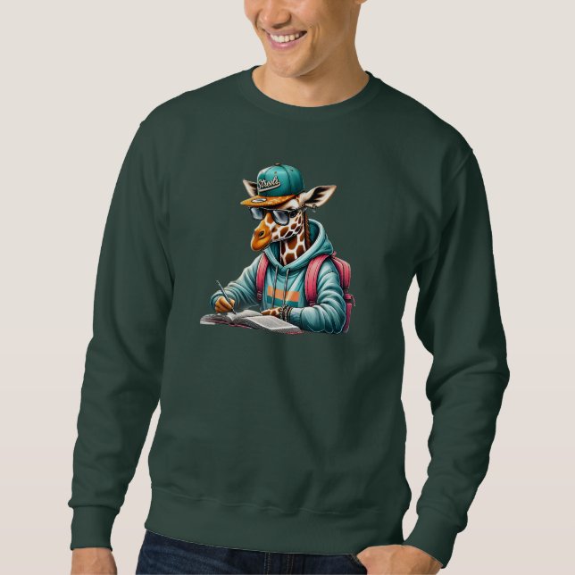 Sudadera A studious giraffe2 (Anverso)