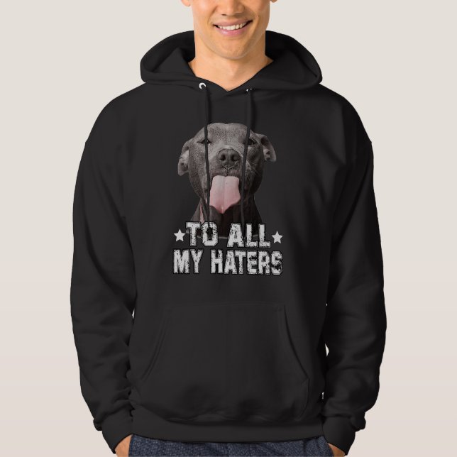 Sudadera A Todos Mis Oadros El Divertido Perro Pitbull Love (Anverso)