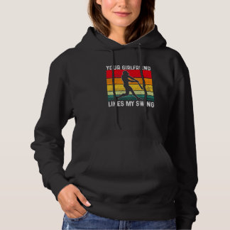 Sudadera A tu novia le gusta mi swing de sóftbol para hombr