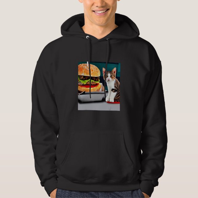 Sudadera A Two Paw Feast Adorable Kitten Cat Kitty Burger D (Anverso)