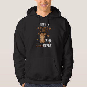 Sudadera A un Chica le encantan los ciervos animales dulces