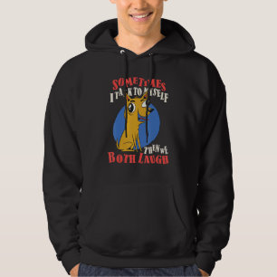 Sudadera A veces hablo conmigo mismo y los dos nos reímos
