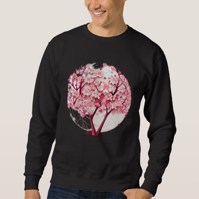 Sudadera A Zen Like Atmosphere with a Cherry Blossom Sphere (Anverso)