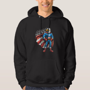 Sudadera Aaron USA Águila Superheroína Patriótica por nombr