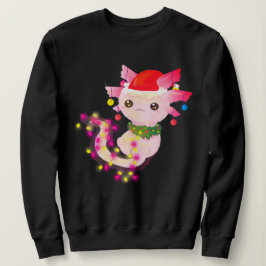 Sudadera Aaxolotl rosado corto en navidades