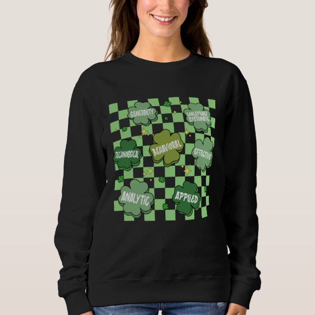 Sudadera ABA Behavior Analyst St Patrick s Day Technician T (Anverso)