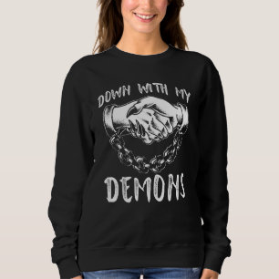 Sudadera Abajo con mi ocultamiento satánico de los demonios