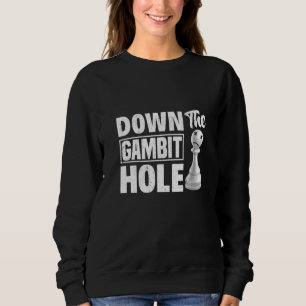 Sudadera Abajo el Jaque de ajedrez de Gambit Hole Reina