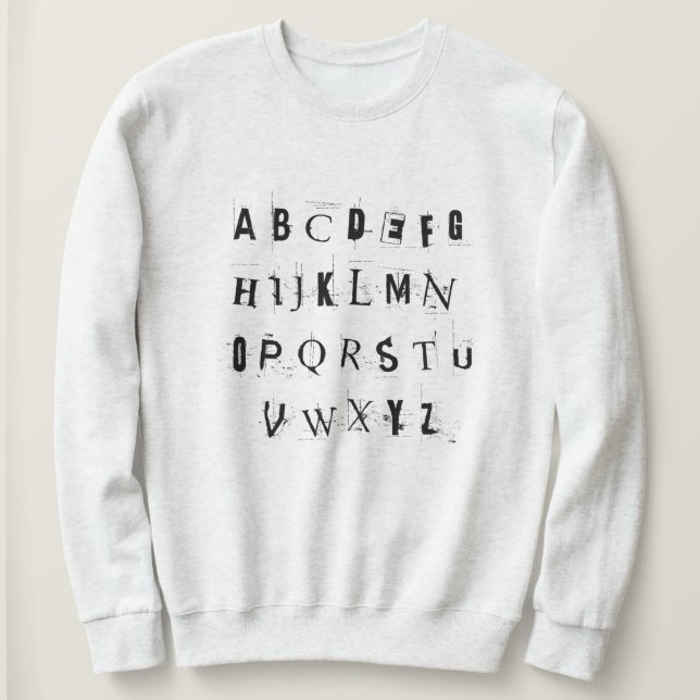 Sudadera ABCs de Rock Punk (Anverso del diseño)