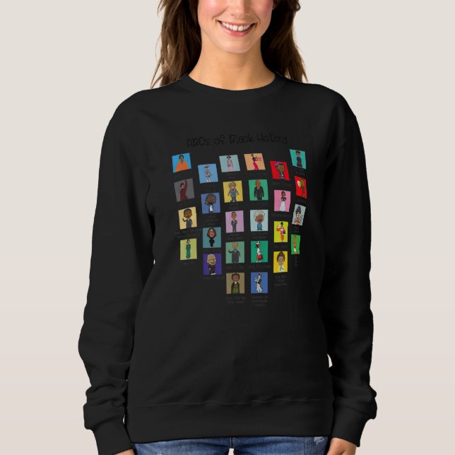 Sudadera Abcs Del Mes De La Historia Negra Orgullo Mujeres  (Anverso)