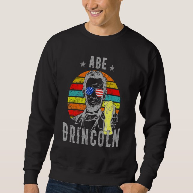 Sudadera Abe Drincoln4th De Julio Abraham Lincoln Hombres (Anverso)