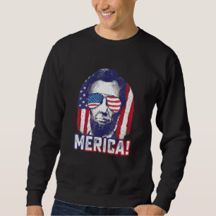 Sudadera Abe Lincoln Merica 4 De Julio Usa Gráfico Patrió