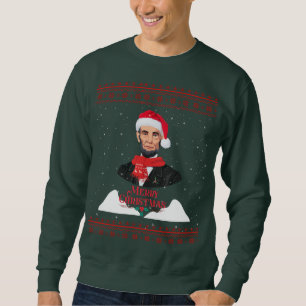 SUDADERA ABE LINCOLN MERRY CHRISTMAS