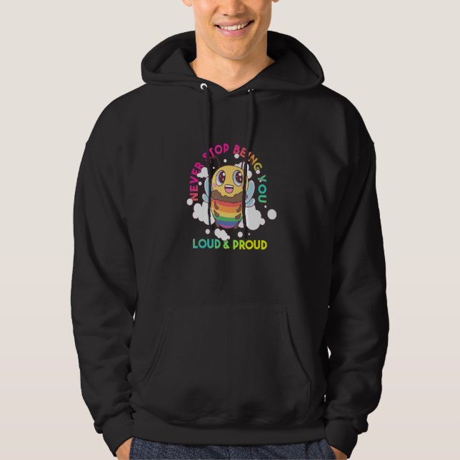 Sudadera Abeja arcoiris suave nunca deja de ser tuya 1 (Anverso)