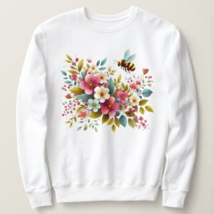 Sudadera Abeja colorida de primavera/floral