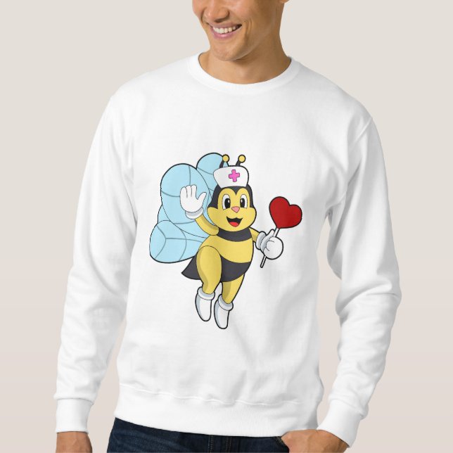 Sudadera Abeja como enfermera con corazón.PNG (Anverso)