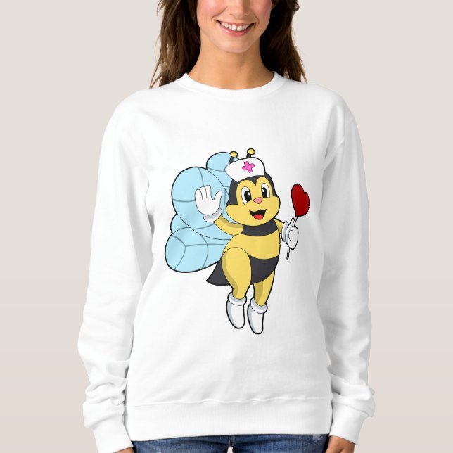Sudadera Abeja como enfermera con corazón.PNG (Anverso)