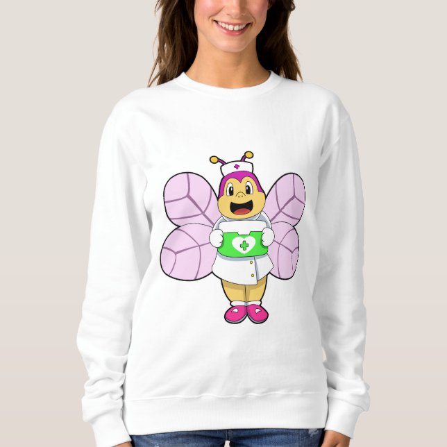 Sudadera Abeja como enfermera con el kit de la primera dosi (Anverso)
