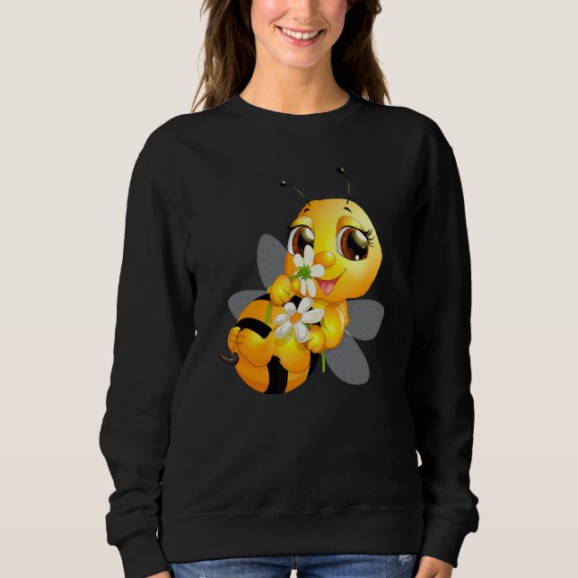 Sudadera Abeja con Chicas de margarita y mujeres (Anverso)