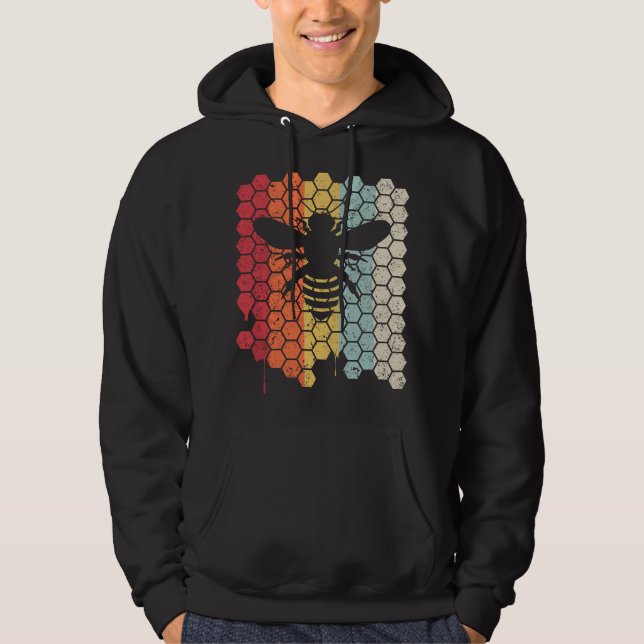 Sudadera Abeja . Estilo Retro Apicultor (Anverso)