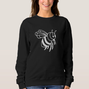 Sudadera Abeja Graciosa Con Sonrisa En La Cara De La Fiebre