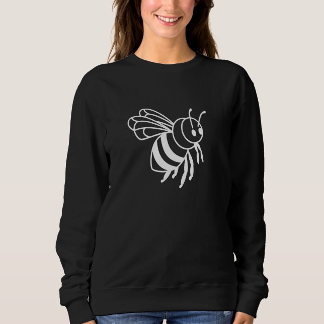 Sudadera Abeja Graciosa Con Sonrisa En La Cara De La Fiebre (Anverso)
