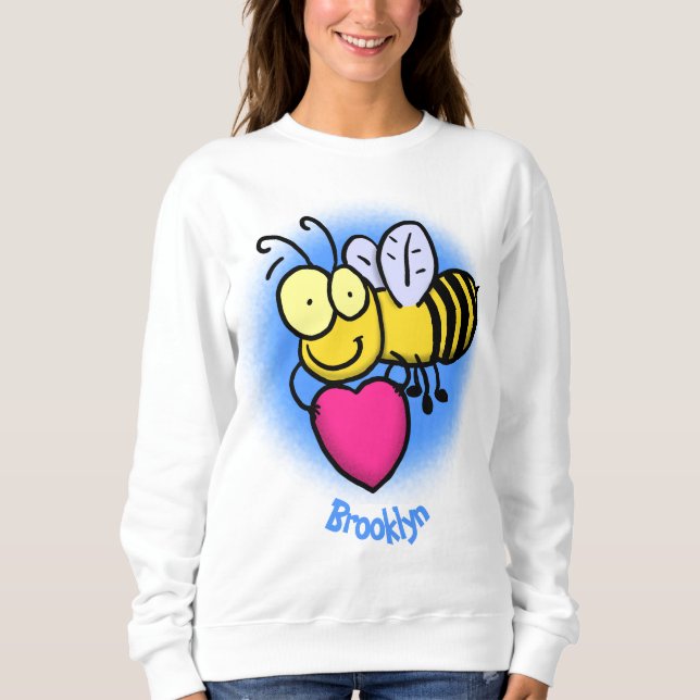 Sudadera Abeja graciosa y linda con ilustracion personaliza (Anverso)