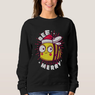 Sudadera Abeja Por Feliz Navidad Con Santa Hat
