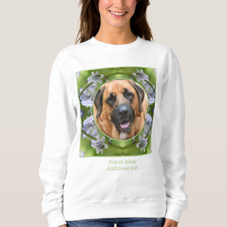 Sudadera Abeja Sobre El Marco De Flor Azul Crea Tu Propia F