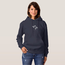 Sudadera Abejas antiguas con tinta blanca. Dos abejas.