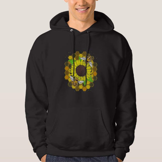 Sudadera Abejas de girasol hippie (Anverso)