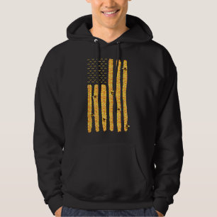 Sudadera Abejas de miel de panal de bandera americana Apicu