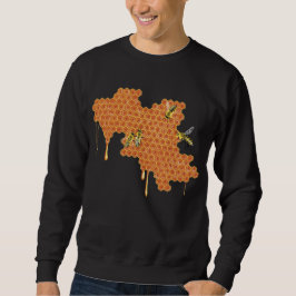 Sudadera Abejas de miel en el panal de abeja, derramando mi