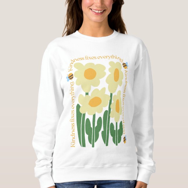 Sudadera Abejas de primavera de flor silvestre estética Dai (Anverso)